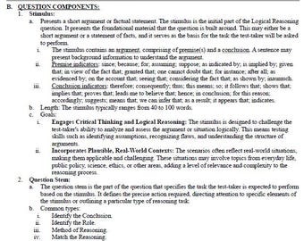 LSAT Logical Reasoning Specifications