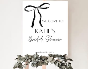 Elegant Bridal Shower Welcome Sign Template (Digital Download)