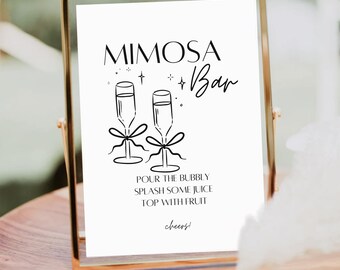 Mimosa Bar Bridal Shower Sign Template (Digital Download)