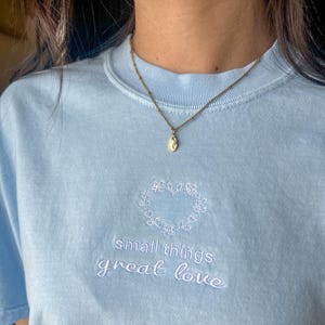 Mother Teresa of Calcutta Embroidered T-shirt, Saint Teresa Shirt, Small Things with Great Love, Catholic Gift, Christian Apparel