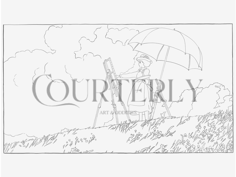 Studio Ghibli Coloring Sheets | Howl's Moving Castle, Kiki's Delivery Service, The Wind Rises image 7