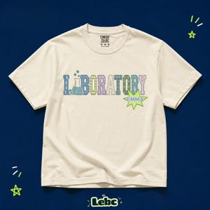 Personalized Laboratory Patch Shirt, Custom Name Lab Tech Tee, Embroidered Look Science Gift, Personalized Lab Worker Gift