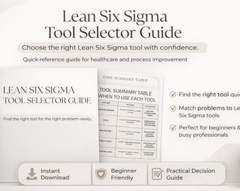 Guide till verktygsval för Lean Six Sigma | Hitta verktyg för processförbättring | Verktygslåda för kvalitetsförbättring | Referensguide för Lean Six Sigma