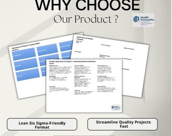 A3-sjabloonbundel voor de gezondheidszorg | Lean Six Sigma A3-sjablonen | Toolkit voor procesverbetering | Sjabloon kwaliteitsverbeteringsproject