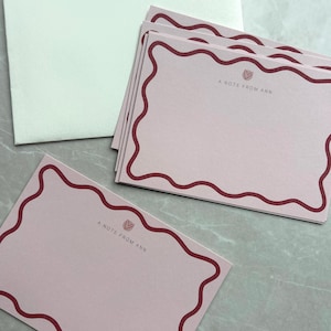 A6 Notecards, gewellter Rand, personalisierte Notecards, Geschenke von Lehrern, Danke Notecard, Hochzeitsgelübde, Valentinsgeschenke, Schreibwarengeschenke,