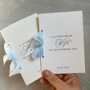 Carta para novios, carta para la esposa, carta para el esposo el día de nuestra boda, regalos para parejas, futuros señores y señoras, folletos de discursos, cintas