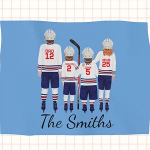 Personalisierte Hockey Sweatshirt Decke - Individuelle Namensdecke für Hockey Mamis, Spieler oder Familien - Gemütliche Team oder Fan Geschenkidee