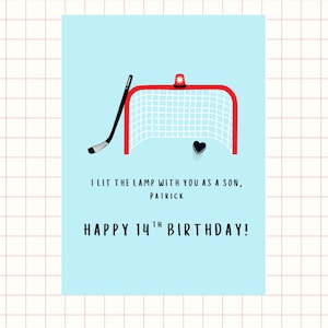 Editable Hockey Birthday Card - Personalized Canva Template - Custom Printable for Hockey Player or Fan - Instant Digital Download