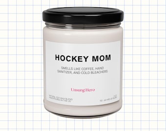 Grappige hockey moeder kaars – soja geurkaars cadeau voor ijsbaan moeders – 9oz aangepaste hockeyteam moeder cadeau – sport moeder waardering