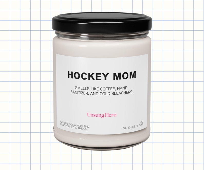 Funny Hockey Mom Candle - hockey mom gift
