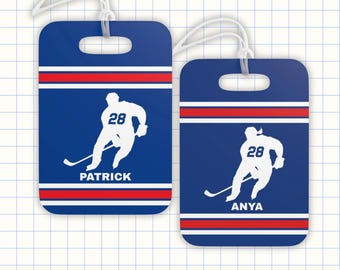 Personalized Hockey Bag Tag – Custom Gear ID Tag for Players – Luggage Tag Gift for Team, Boys, or Girls