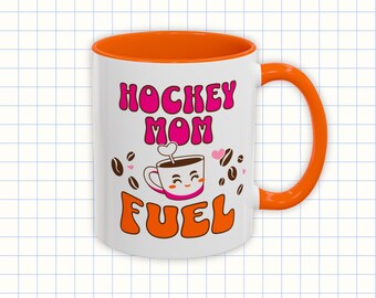 Hokejowy kubek - Hokejowy kubek na kawę dla mamy - Zabawny kubek na kawę dla mamy sportowca - Kubek z akcentem Team Rink Life - Pomysł na świąteczny prezent dla mamy hokeisty