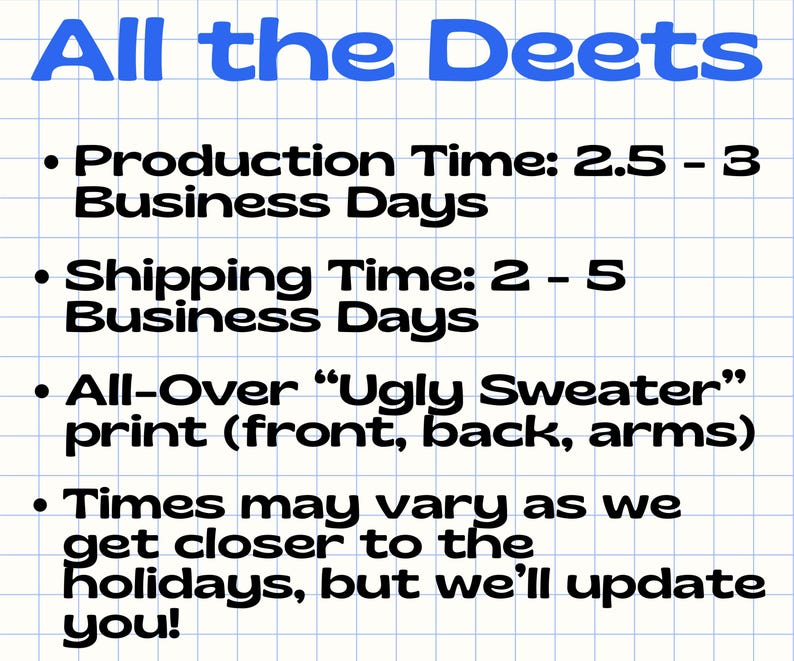 Shipping and Production Details