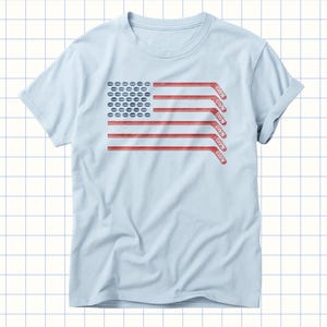 Hockey Shirt For Kids - USA Patriotic Tee for Boys or Girls