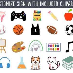Back to School Sign, Boho White Background, First & Last Day, Editable, Reusable, Boy or Girl, 3 Sizes, Printable, Instant Edit+Download S01 image 2