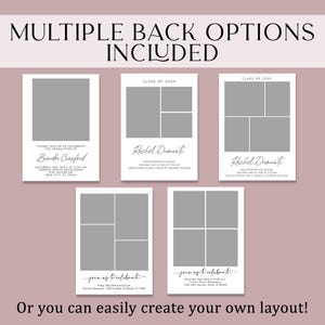 Photo Graduation Announcement, Modern Grad Invitation, Arch Curved Text, DIY Party, Digital Template or Printed, Instant Edit & Download G01 image 3