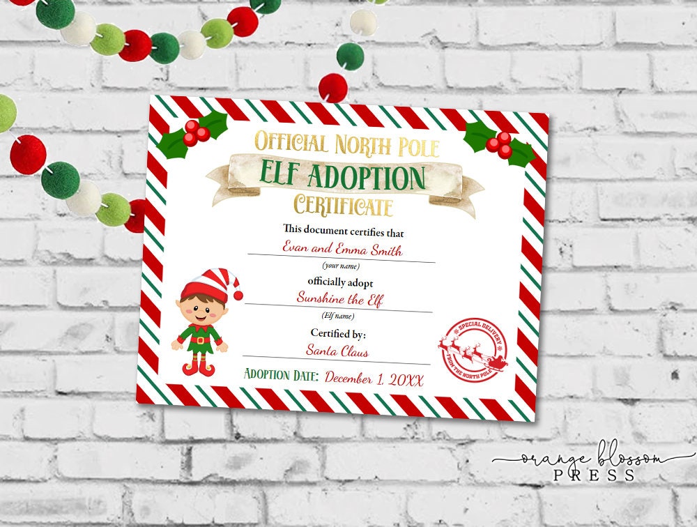 Christmas Elf Design Bundle, Welcome Goodbye Letter, Elf Note, Adoption ...