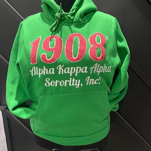 Alpha Kappa Alpha Hoodie AKA Hoodie 1908 Hoodie, AKA Chenille Patch och AKA Broderad Hoodie