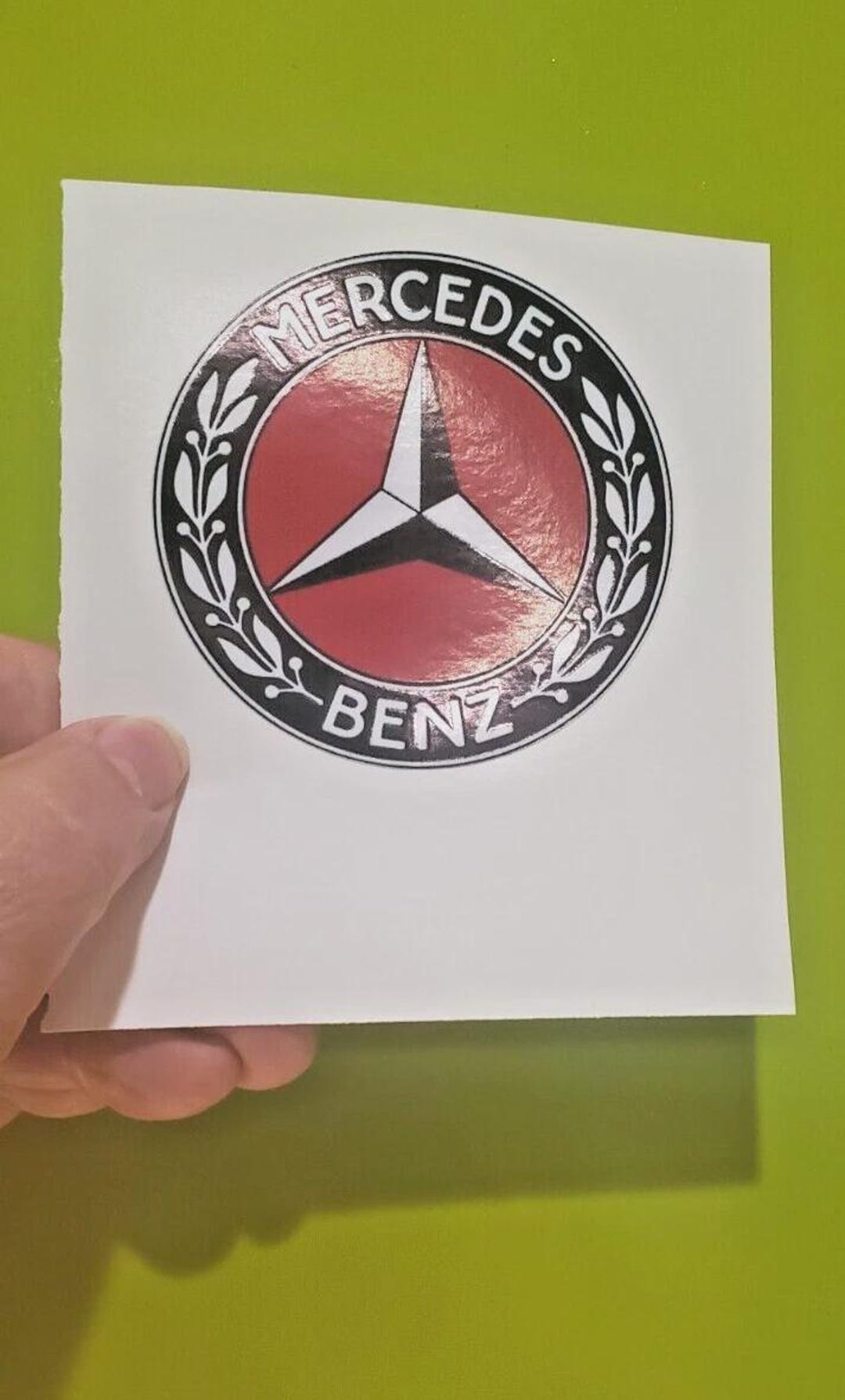 Mercedez Sticker Mercedes Benz Logo Sticker, 3.5 In. Round Vinyl Print - Crazy Popular ...
