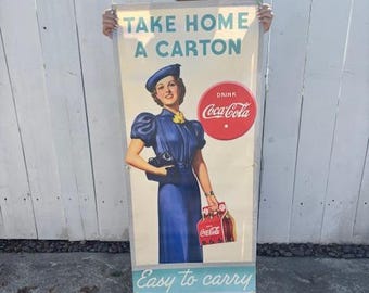 Coca Cola .25 cents vintage style wall banner Man Cave Garage art Classic Art