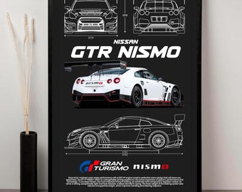 GT-R NISMO Gran Turismo Wydruk cyfrowy | Plakat JDM w wysokiej rozdzielczości | Natychmiastowe pobieranie dla graczy i fanów samochodów
