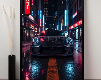 911 Porsche Wall Art | Printable Iconic Sports Car Poster PDF | Sleek Digital Download