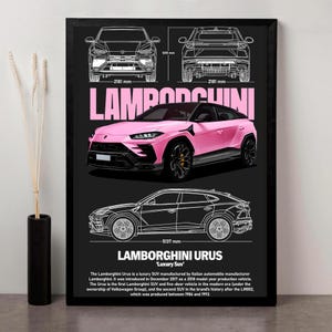 Urus Wall Art | Printable Lamborghini SUV Poster PDF | Bold Digital Decor for Garage or Office