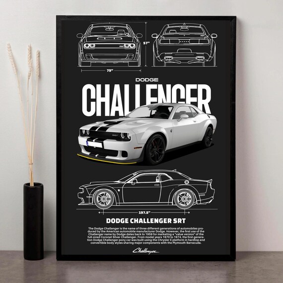 Dodge Challenger SRT Digital Print | High-res American Muscle