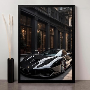 Printable Ferrari SF90 Stradale Art | High-Resolution Digital Poster | Luxury Supercar Wall Decor for Car Lovers | Instant Download