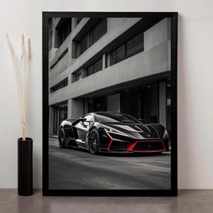 Zenvo Hypercar Digital Artwork | Instant Download | Supercar Wall Decor for Automotive Fans | High Quality PDF Print and JPG Files