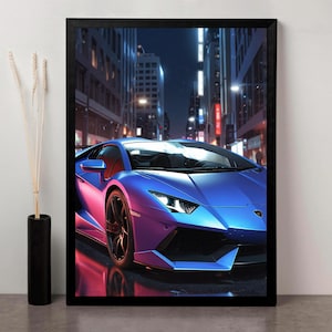 Lamborghini Revuelto Digital Artwork | High-Resolution Printable | Supercar Wall Decor for Car Enthusiasts | High-Quality Digital Download