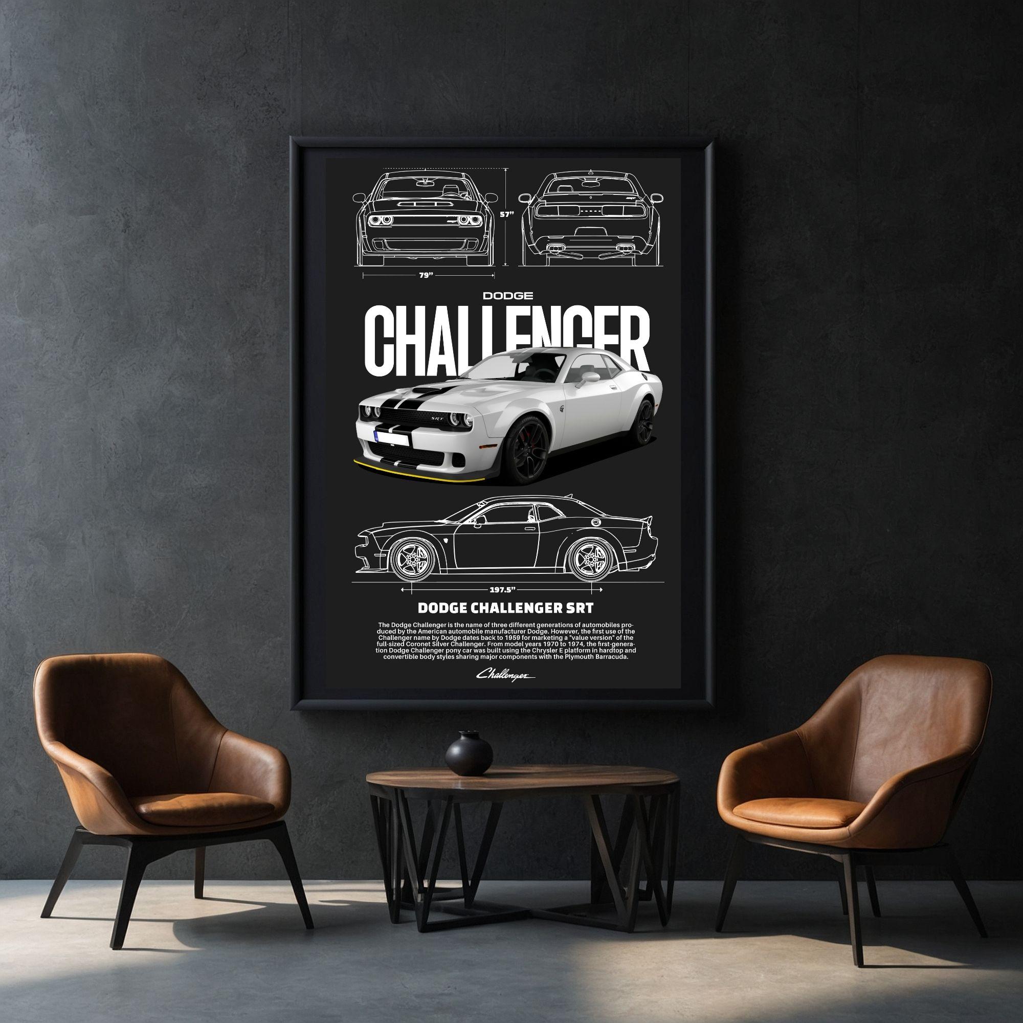 Dodge Challenger SRT Digital Print | High-res American Muscle