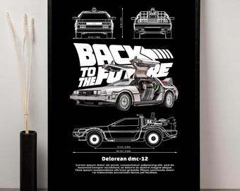 ネオ ヴィンテージ☆バックトゥザフューチャー「DMC デロリアン」額付