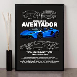 Lamborghini Aventador Digital Print | High-Res Supercar Poster | Supercar Digital Art PDF | Instant Download for Garage or Office