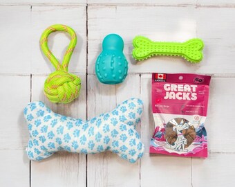 Dog Toy Basket | Dog Gift Box Puppy Parcel | Treats and Toys