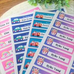 Personalized Waterproof Labels for Daycare & School Supplies, Custom Name Tags for Bottles, Name Stickers, Sticker Labels, Customized Labels