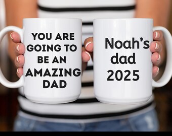 Personalized First Time Dad Mug, New Father Gift, First Time Dad Gifts, Custom Name Dad Mug, Birthday Gift for Dad, Personalized Dad Mug