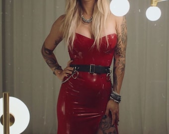 Strapless Slit Gown