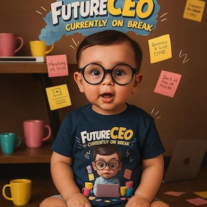 Future CEO Toddler T-Shirt | Funny Business Baby Shirt for Boys & Girls