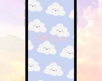 Christian Phone Wallpaper - Digital Download - Faith and Grace