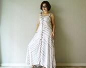 Boho V Neck Bleach Tie Dye Tie Shoulder White Light Nano Rayon Bias Cut Dress, Beach Cover Ups, Tie Dye Resort Dress, Beach Summer Dress