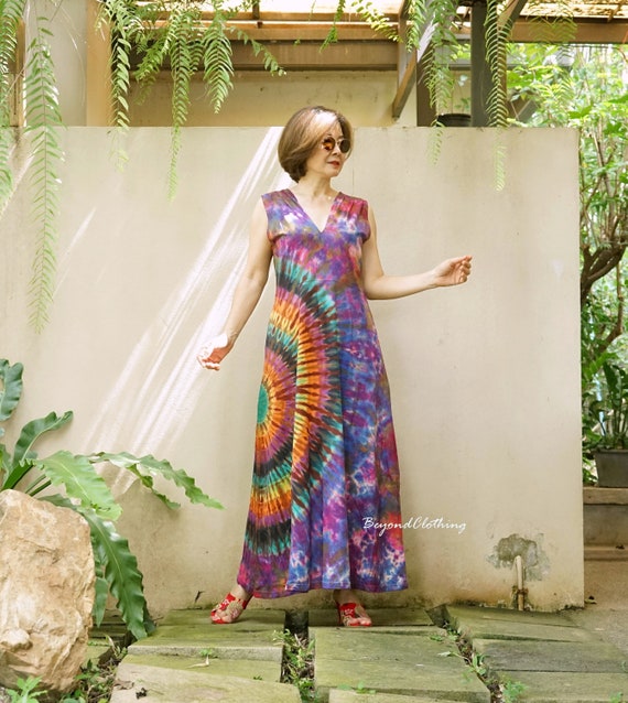 Rainbow boho dress clearance