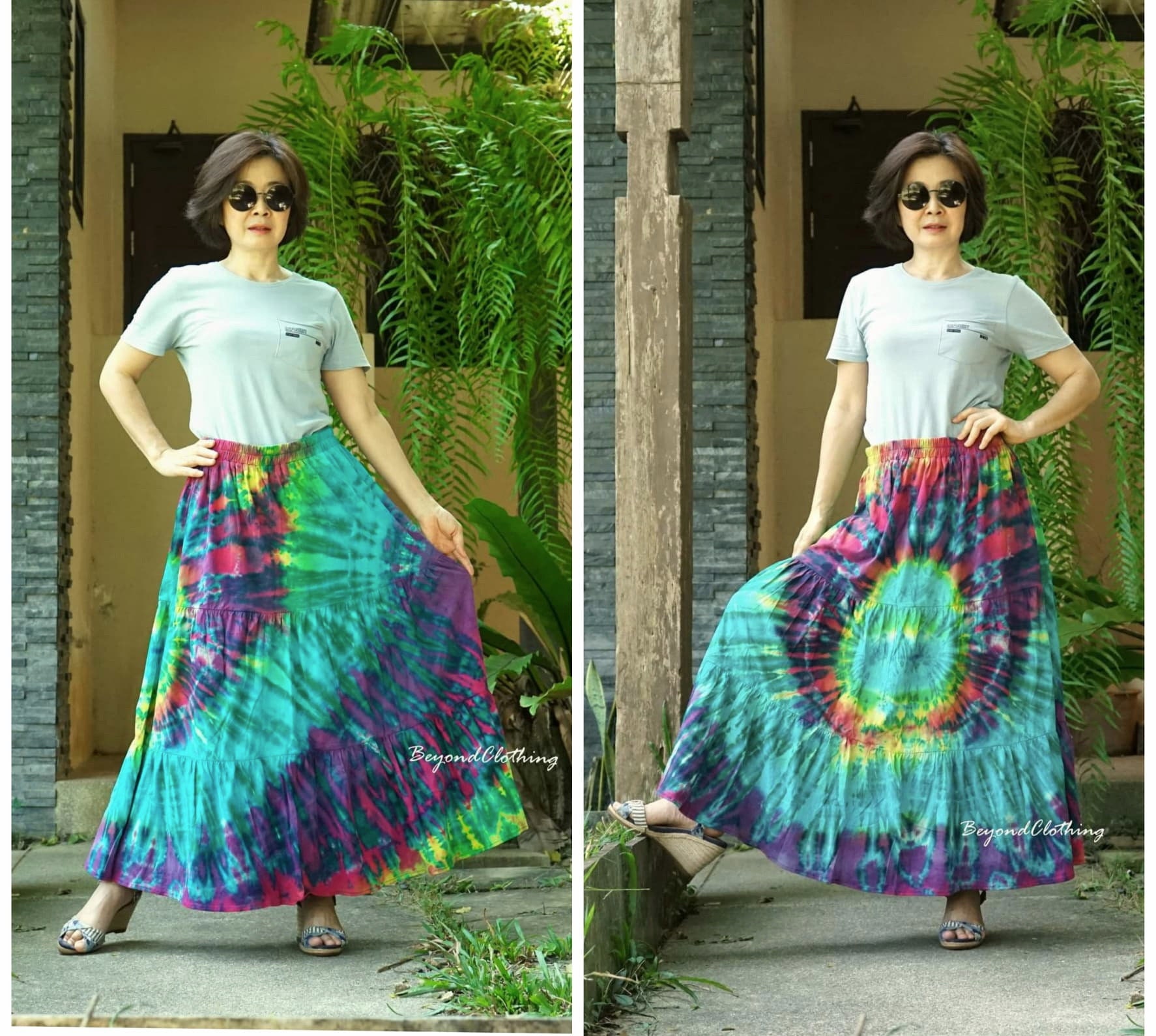 Colorful tie cheap dye skirt