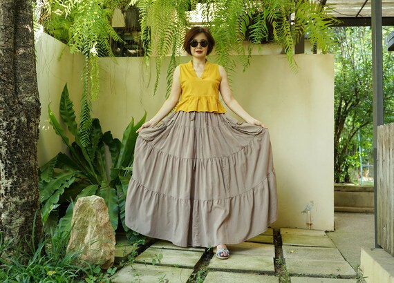 2 in 1 Take Me to Your Heart Steampunk Skirt Tiered Lagenlook