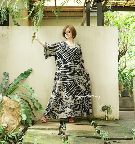 green and white tie dye dress Park Strolls Dress