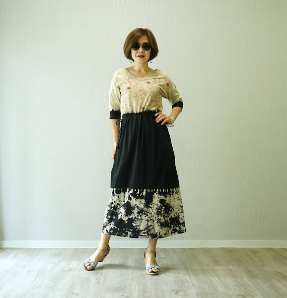 Black Tie Dye Maxi Dress 