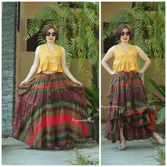 Take Me to Your Heart Short Front Long Back Tiered Tie Dye Boho