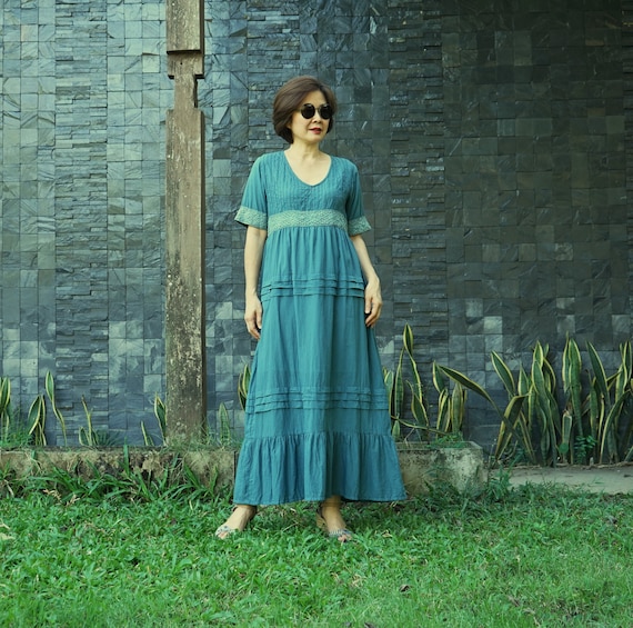 teal lace may dress Joy Scalloped Lace Dress Teal