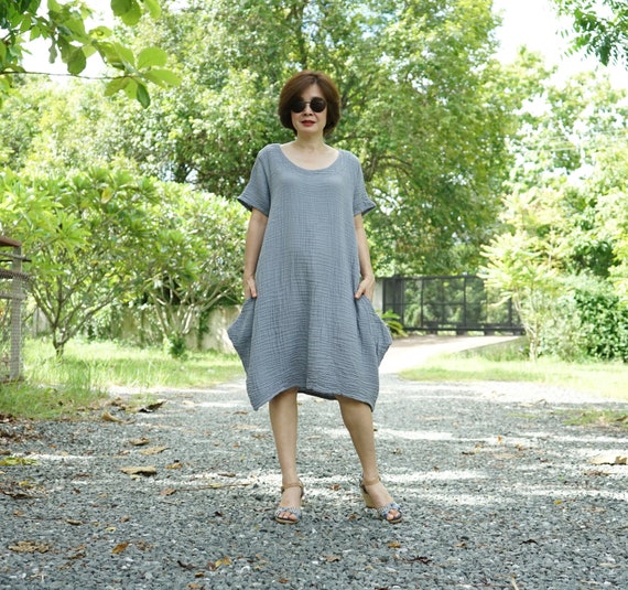 loose scoop neck dress LASCANA Women's Printed Scoop Neck Dress