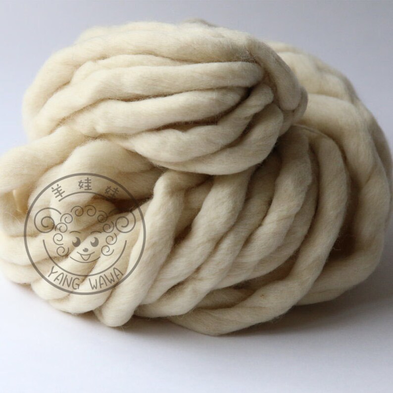 100 Merino Wool Super Chunky Big Loop Yarn Wool Roving Etsy